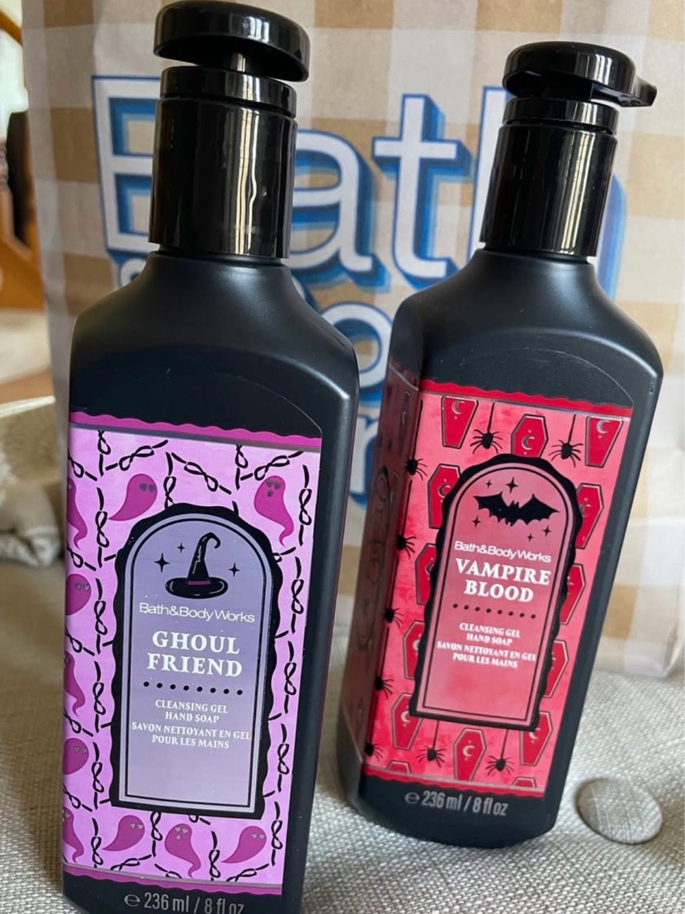 Bath & Body Works Ghoul Friend & Vampire Blood Cleansing Gel Hand Soaps Pair
